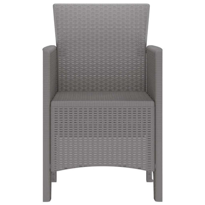 Garden Chair 4 pcs Light Grey 53 x 49 x 85 cm Polypropylene