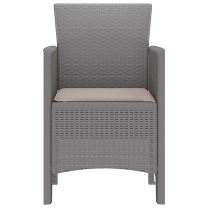 Garden Chair 4 pcs Light Grey 53 x 49 x 85 cm Polypropylene