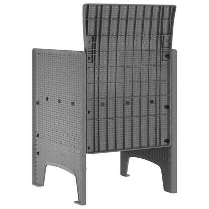 Garden Chair 4 pcs Light Grey Polypropylene