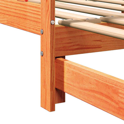 Pull-out Day Bed Wax brown 2 x (80 x 200) cm Solid pine wood
