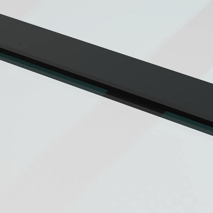 Sliding Door with Hardware Set Black 102x205 cm ESG Glass
