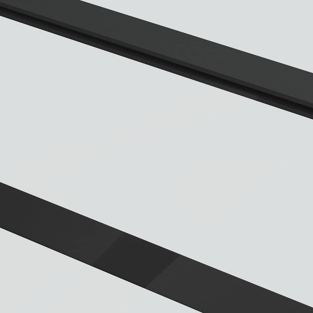 Sliding Door with Hardware Set Black 76x205 cm ESG Glass