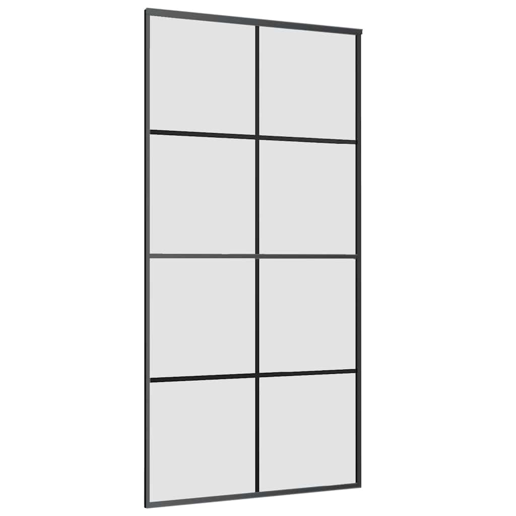 Sliding Door with Hardware Set Black 102.5x205 cm ESG Glass