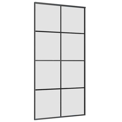 Sliding Door with Hardware Set Black 102.5x205 cm ESG Glass