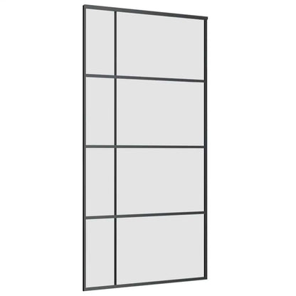 Sliding Door with Hardware Set Black 102.5x205 cm ESG Glass