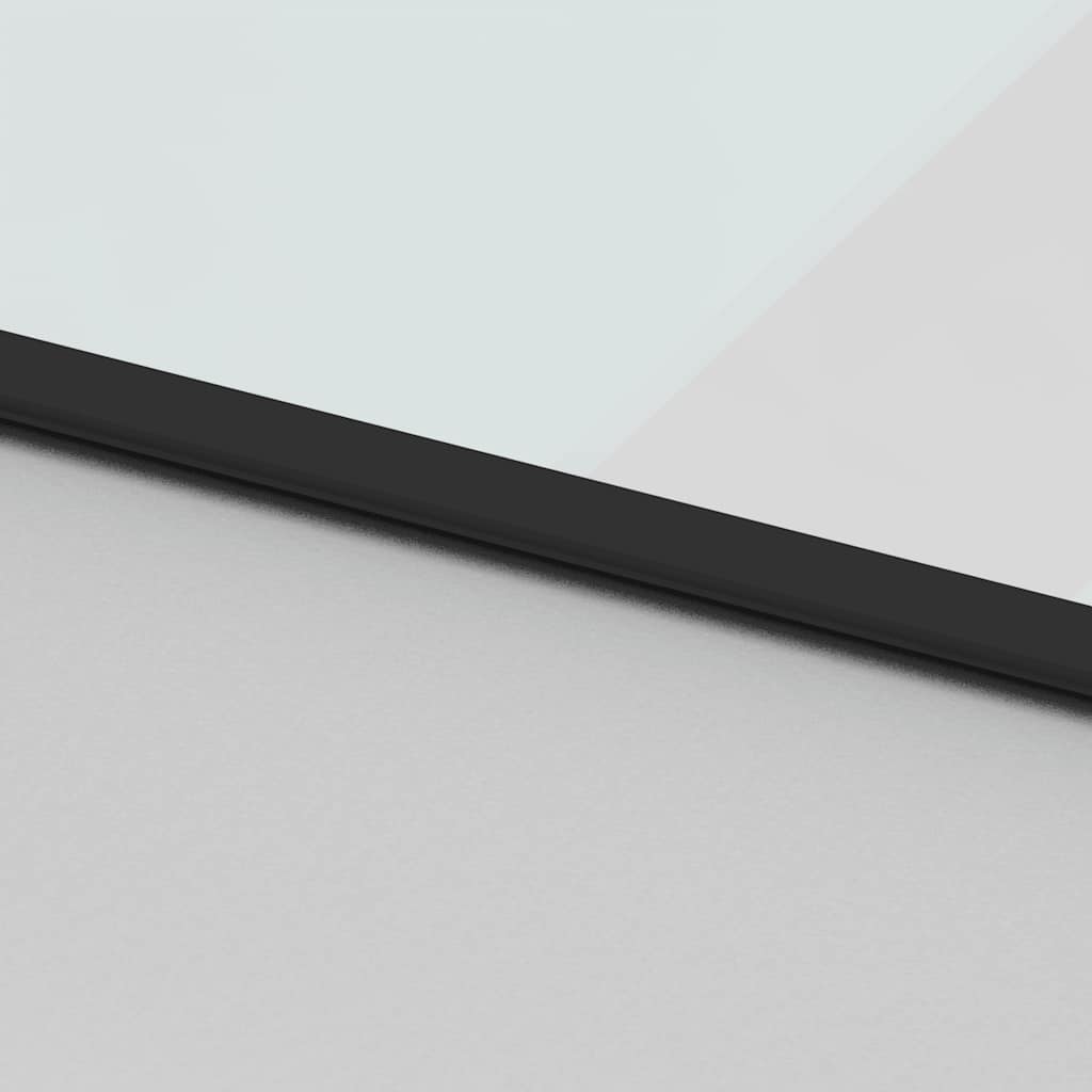 Sliding Door with Hardware Set Black 102.5x205 cm Tempered Glass