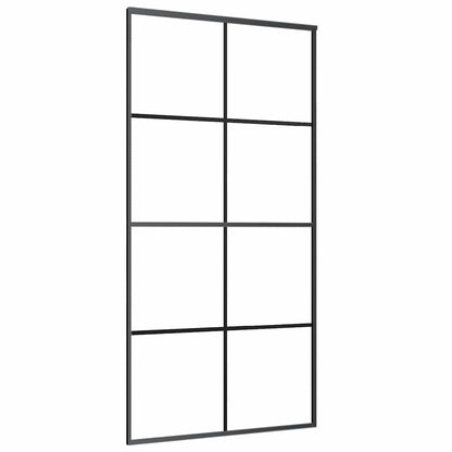 Sliding Door with Hardware Set Black 102.5x205 cm ESG Glass