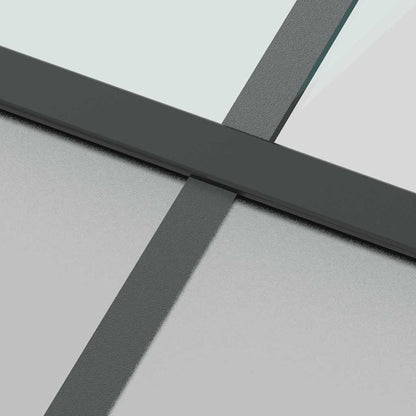 Sliding Door with Hardware Set Black 102.5x205 cm Tempered Glass