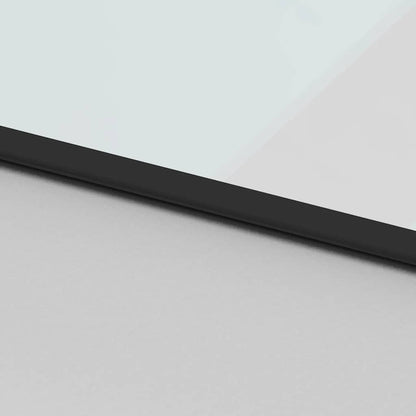 Sliding Door with Hardware Set Black 90x205 cm Tempered Glass