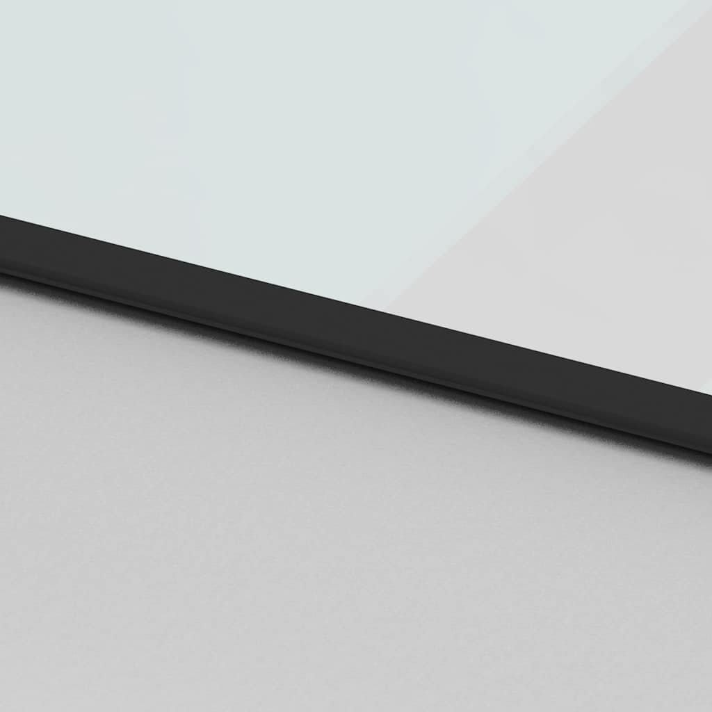 Sliding Door with Hardware Set Black 102.5x205 cm Tempered Glass