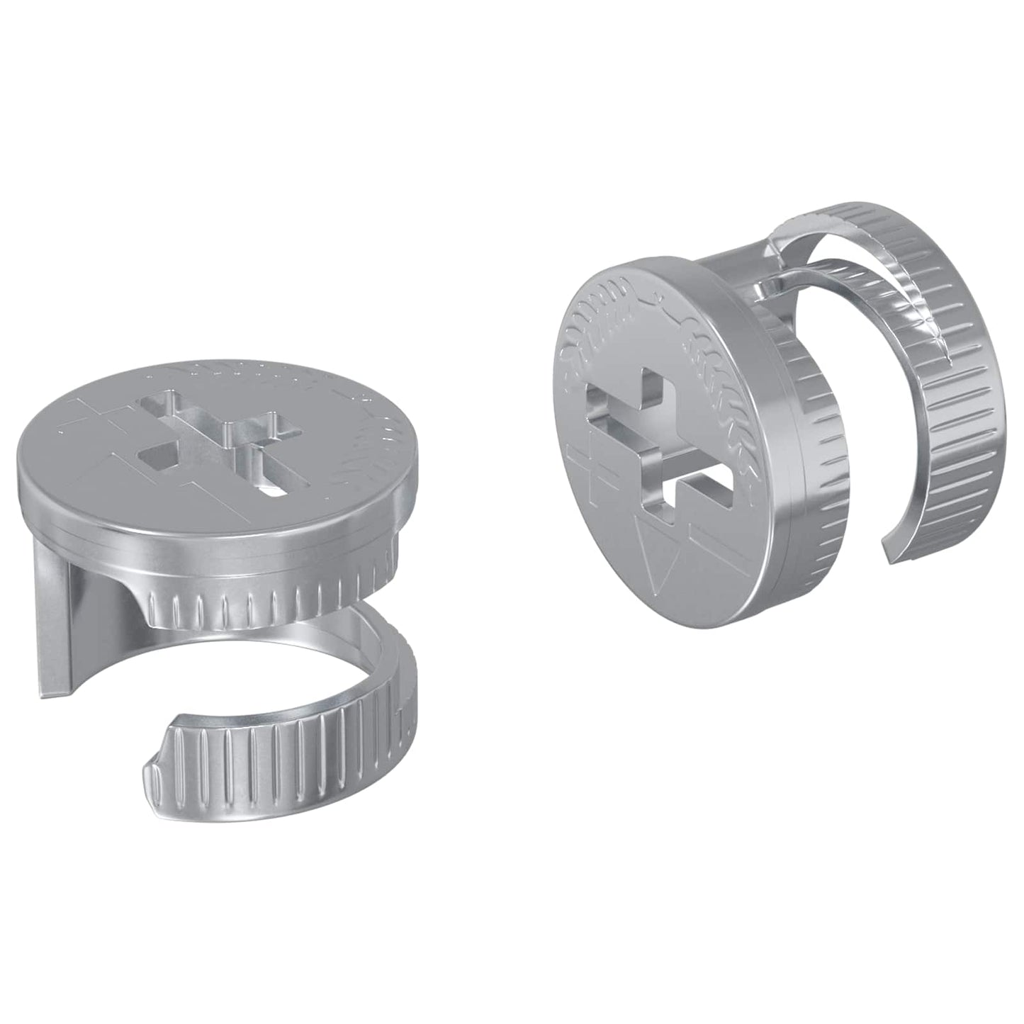 Cam Lock Nuts 2 pcs Silver 12 x 10 mm Metal