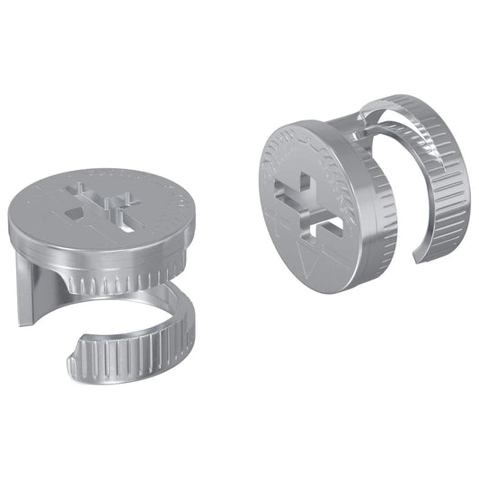 Cam Lock Nuts 2 pcs Silver 12 x 10 mm Metal