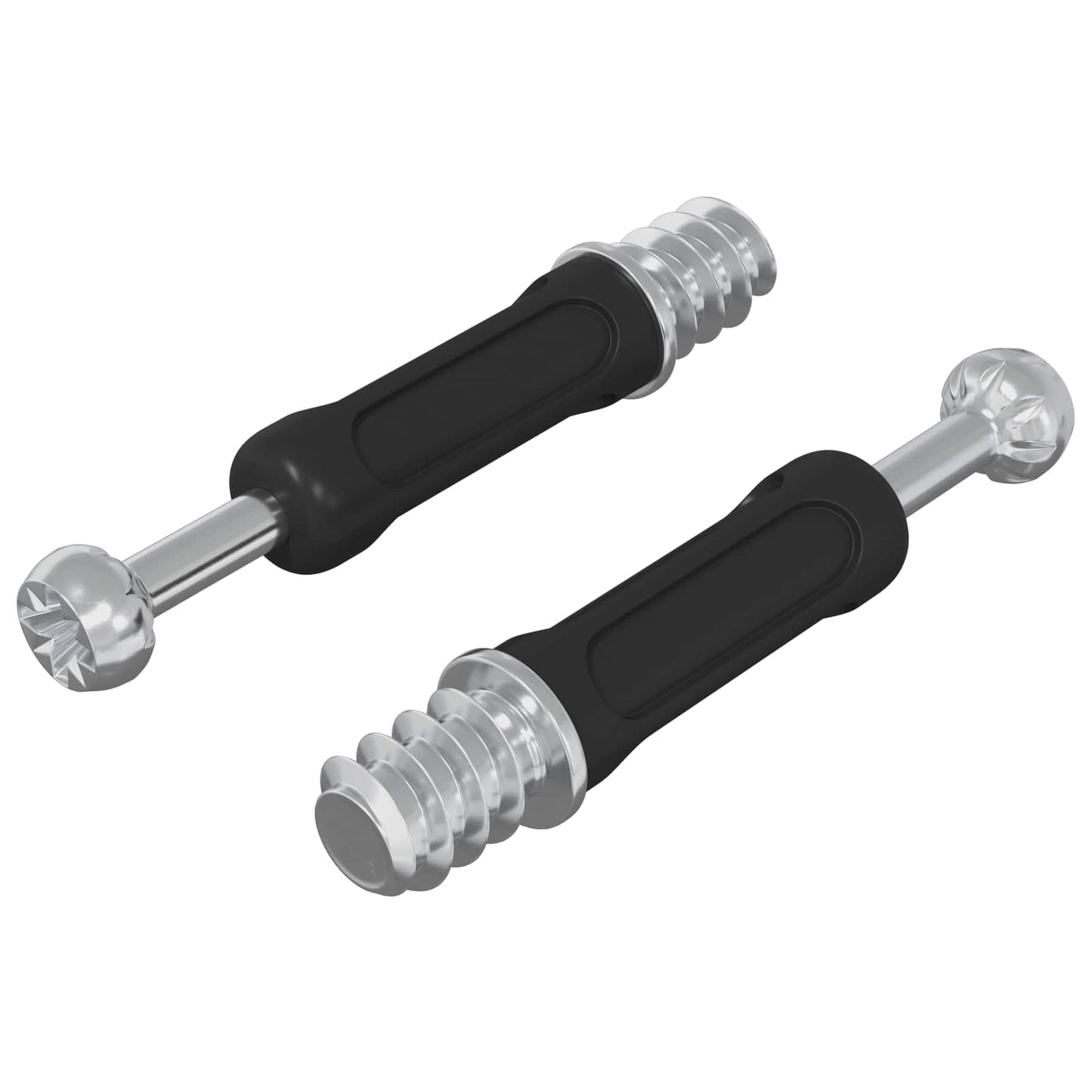 Cam Lock Screw 2 pcs Silver and Black M6 x 40 mm Metal