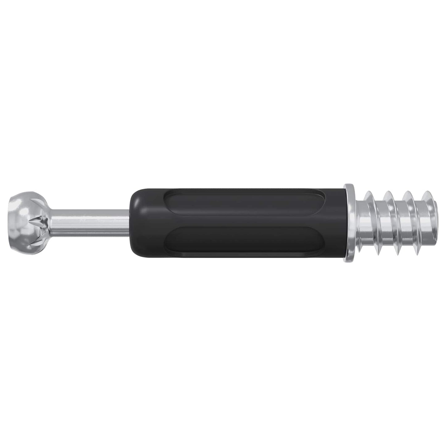 Cam Lock Screw 2 pcs Silver and Black M6 x 40 mm Metal