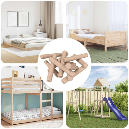 Wooden Dowels 24000 pcs Brown Solid wood