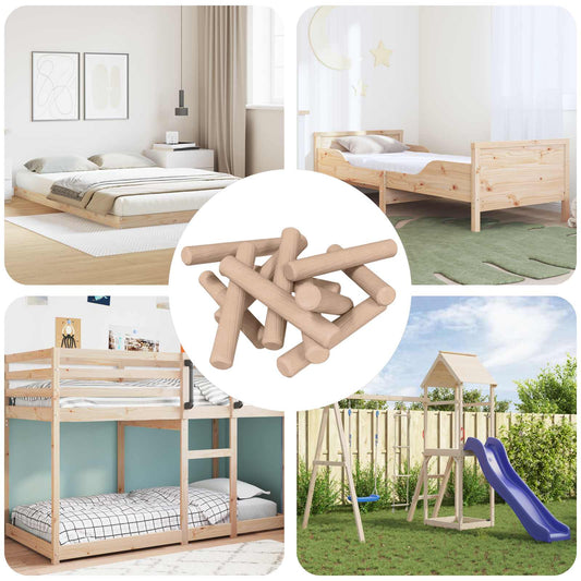 Wooden Dowels 24000 pcs Brown Solid wood