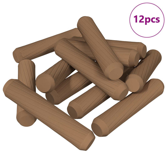 Wooden Dowels 12 pcs Brown Ø 8 x 35 mm Solid wood