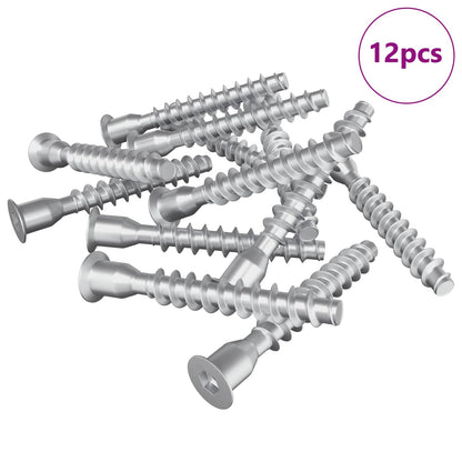 Confirmat Screws 12 pcs Silver Ø7 x 50 mm Metal