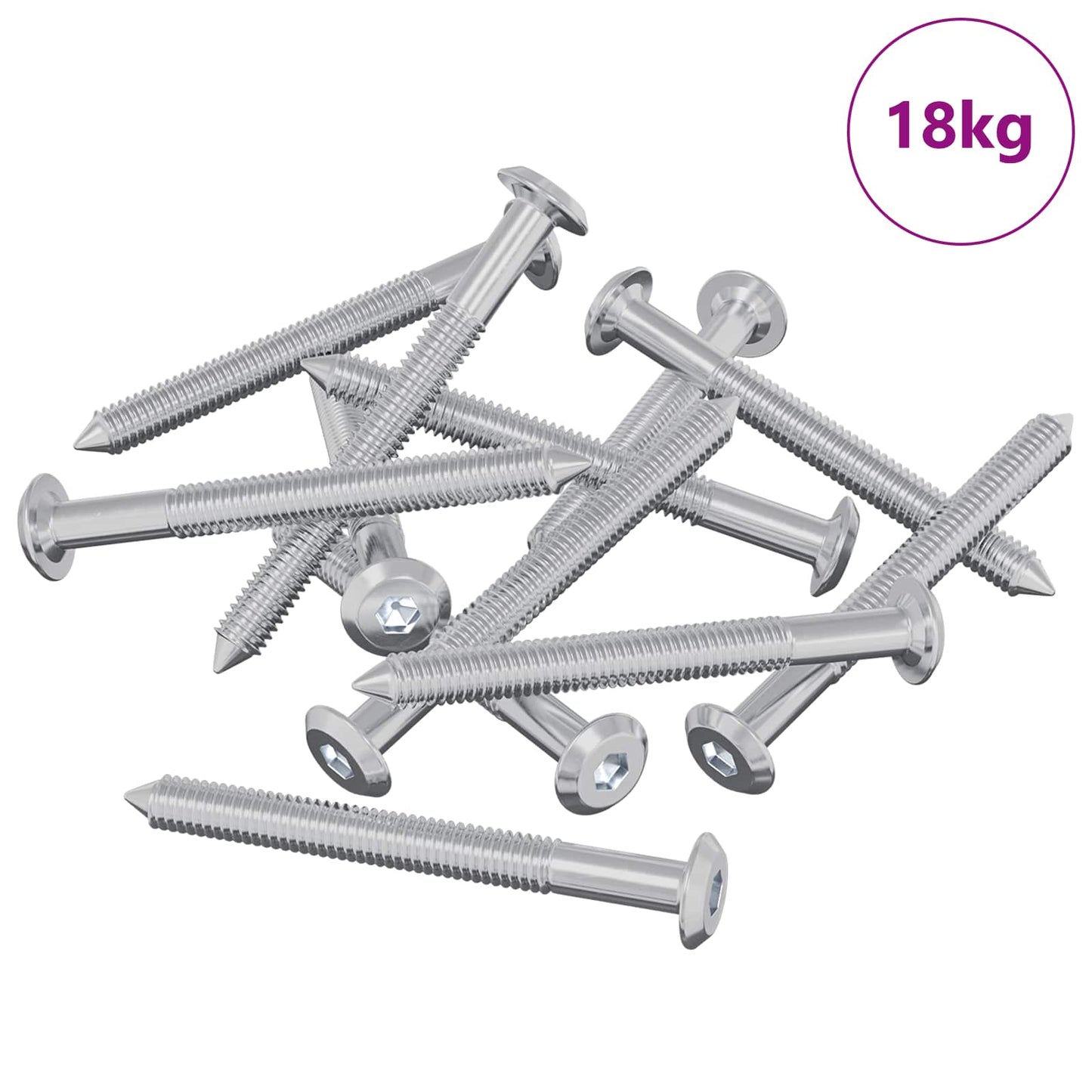 Furniture Screws 1600 pcs Silver Steel