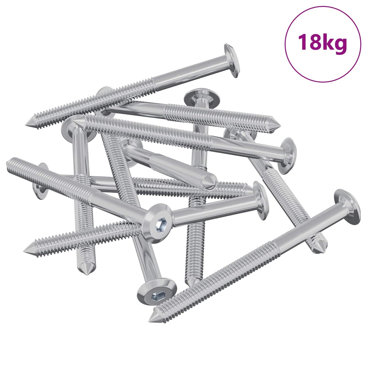 Furniture Screws 1400 pcs Silver Steel