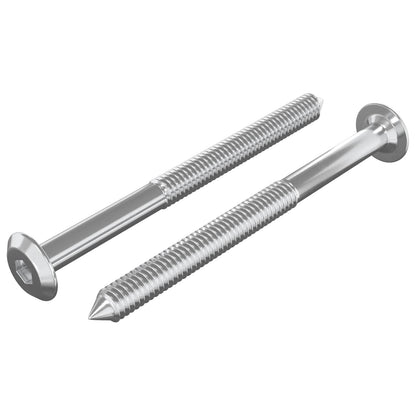 Furniture Screws 2 pcs Silver M6 x 85 mm Steel