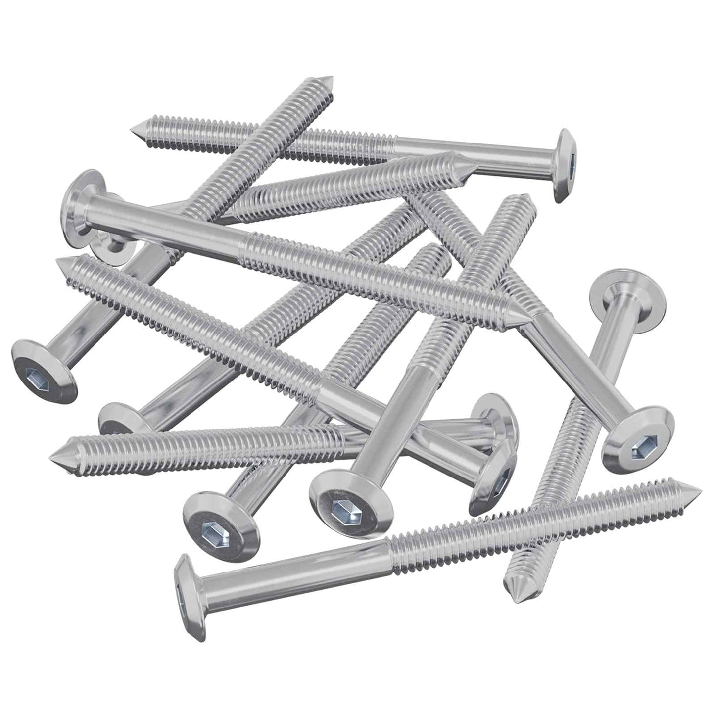 Furniture Screws 1200 pcs Silver Steel