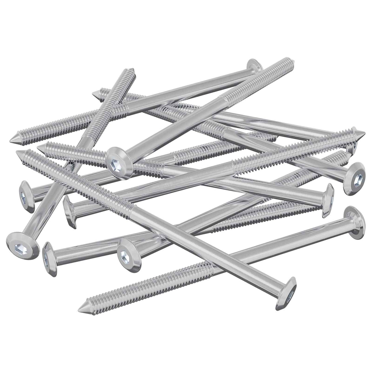 Furniture Screws 1000 pcs Silver Steel