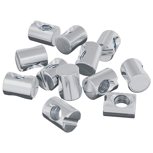 Barrel Nuts 3462 pcs Silver M6 x 13 mm Metal