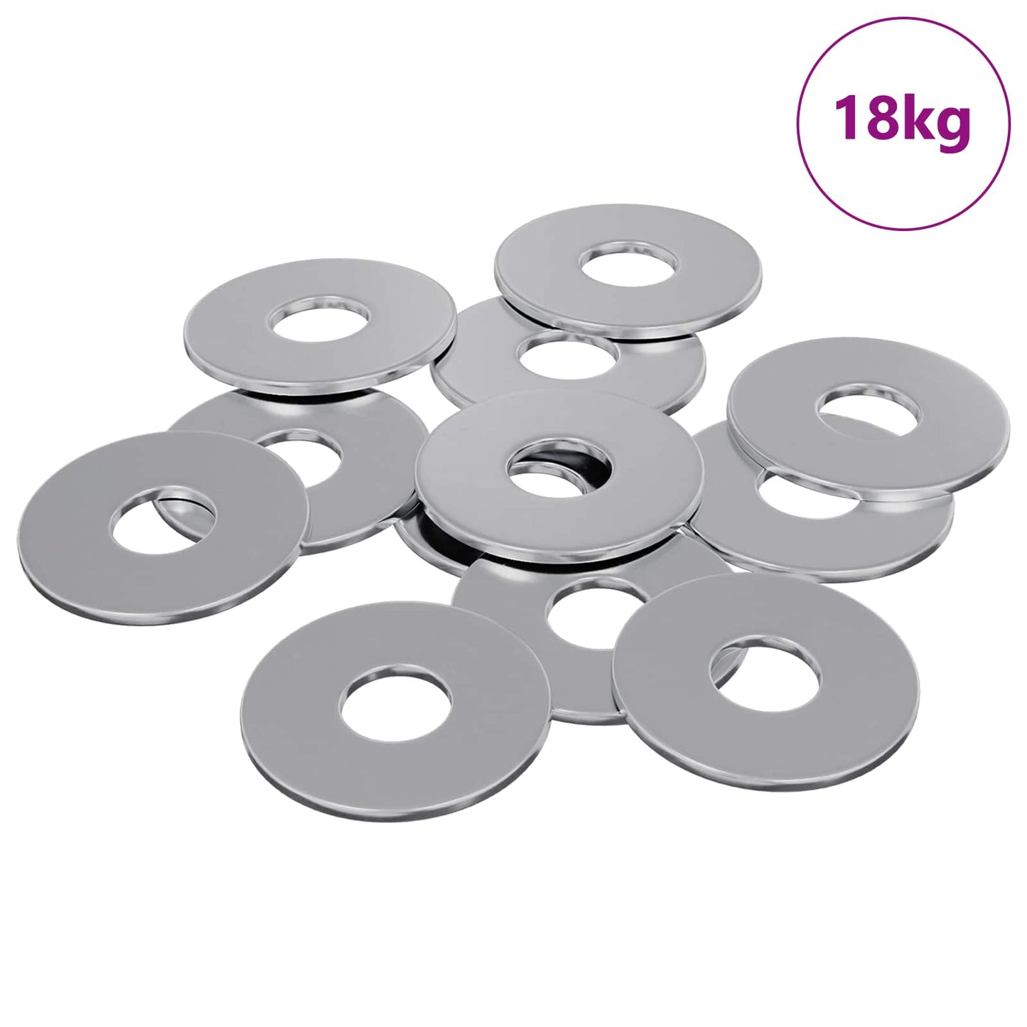 Washers 9000 pcs Silver Iron