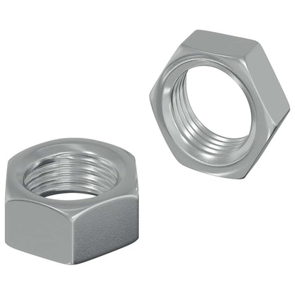Hex Nut 2 pcs Silver M6 Metal