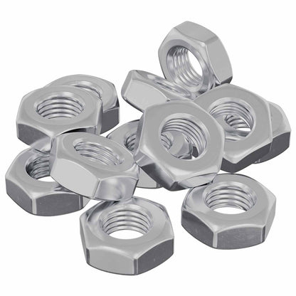 Hex Nut 12 pcs Silver M8 Metal