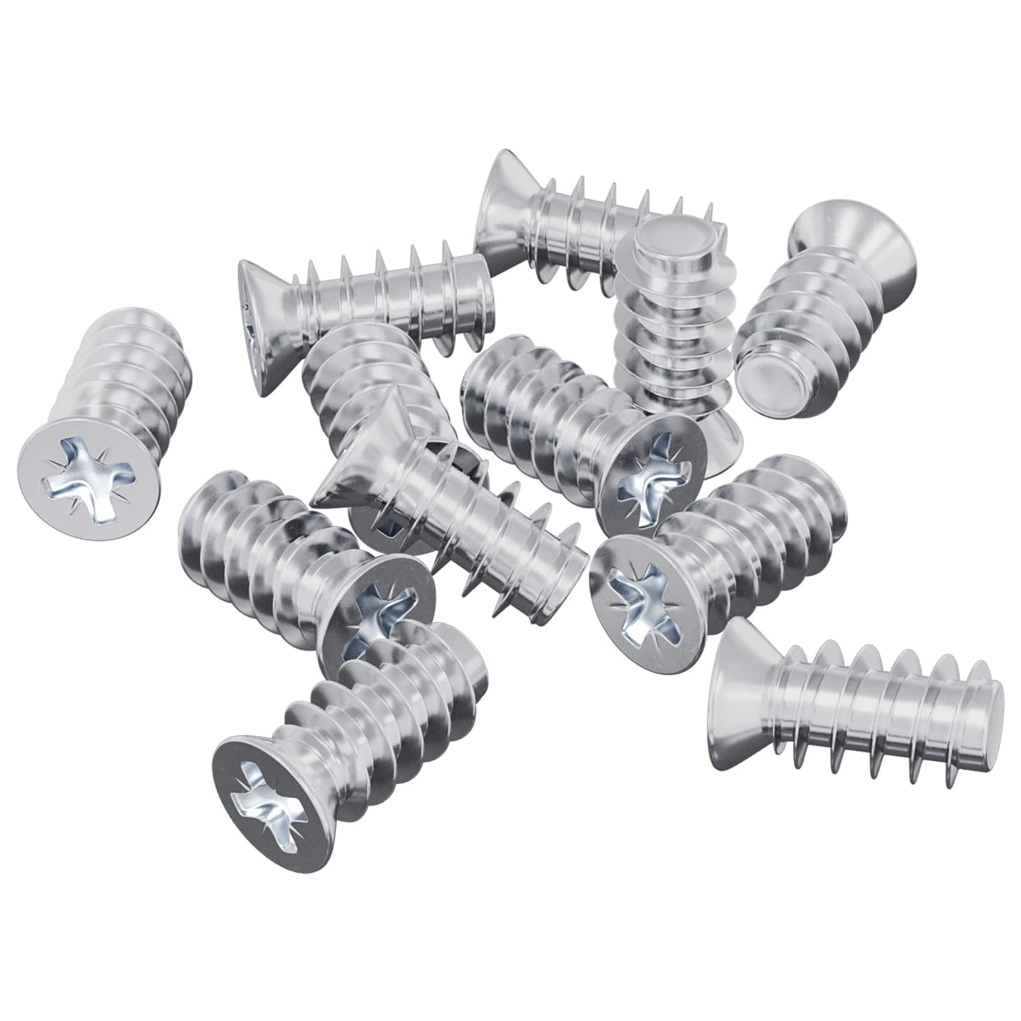 Screw 12 pcs Silver M6 x 12 mm Iron