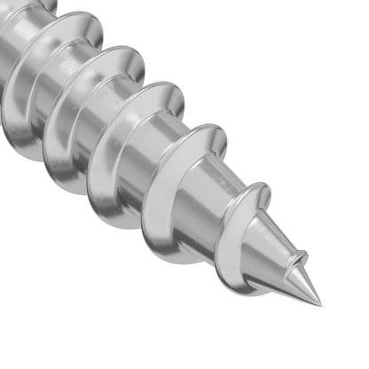 Wood Screw 2 pcs Silver M4 x 28 mm Iron