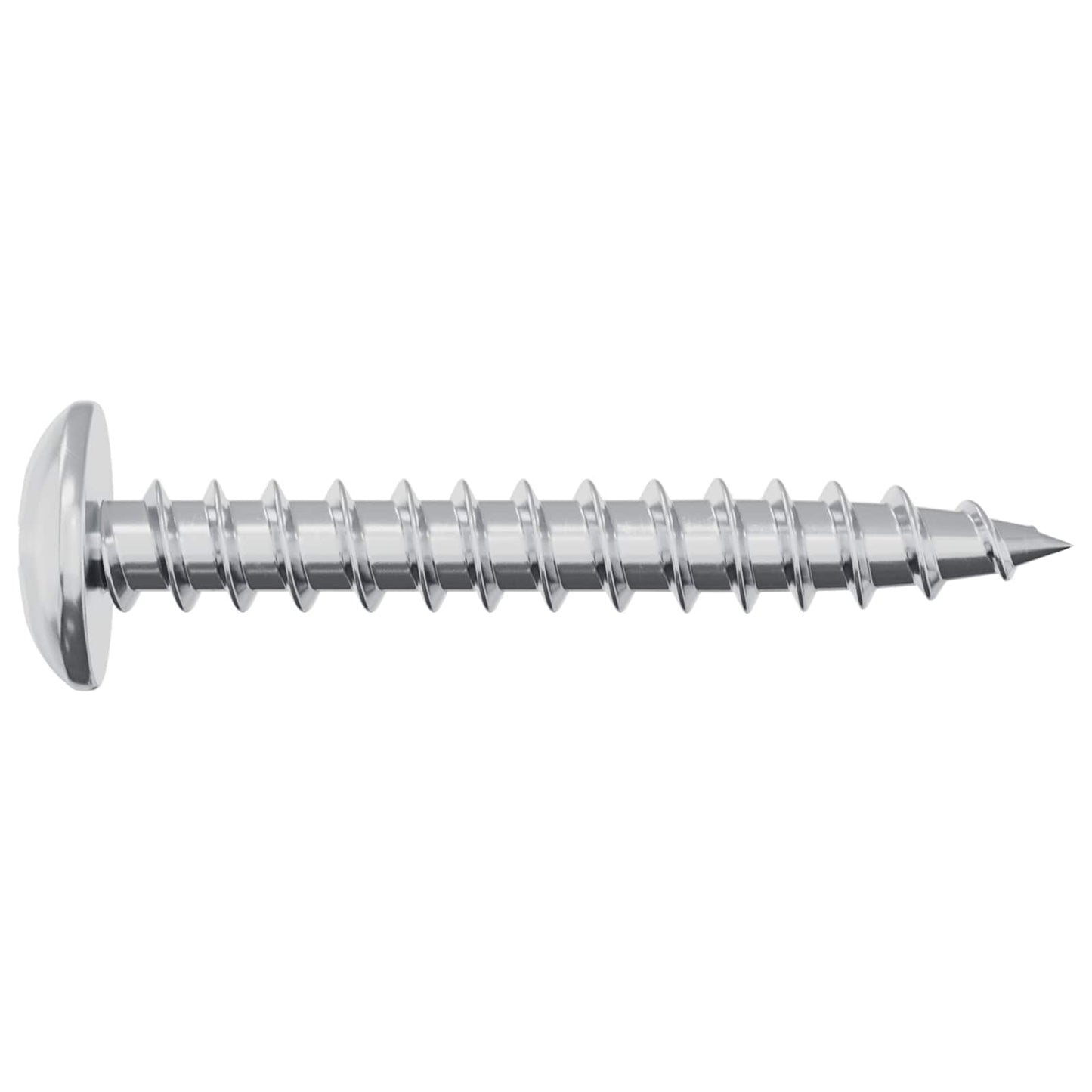 Wood Screw 2 pcs Silver M4 x 28 mm Iron