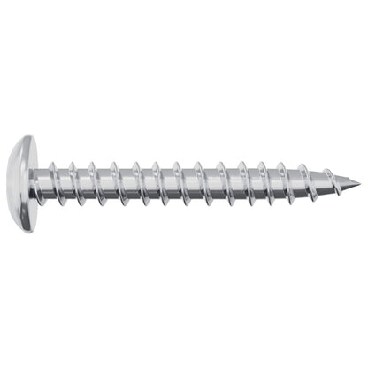 Wood Screw 8182 pcs Silver M4 x 28 mm Iron