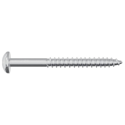 Wood Screw 2 pcs Silver 9.8 x 53 mm Steel