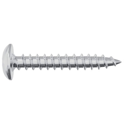 Wood Screws 2 pcs Silver M4 x 25 mm Steel