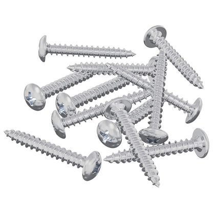 Wood Screws 12 pcs Silver M4 x 28 mm Steel