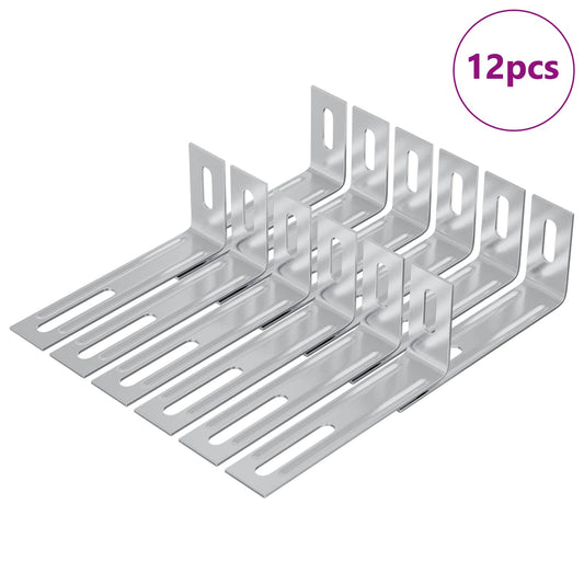 Anti Tip Bracket 12 Silver 74.5 x 15 x 32 mm Iron