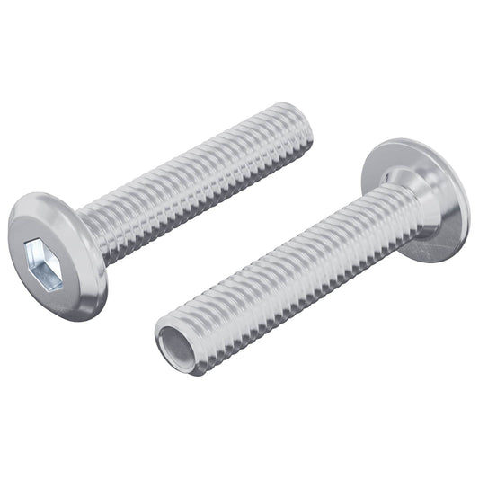 Lock Screw Plain 2 pcs Silver M6 x 30 mm Steel