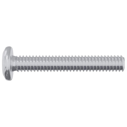 Lock Screw Plain 2 pcs Silver M6 x 35 mm Steel