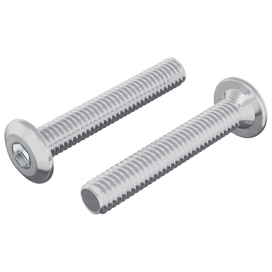 Head Lock Screw 2 pcs Silver M6 x 35 mm Steel