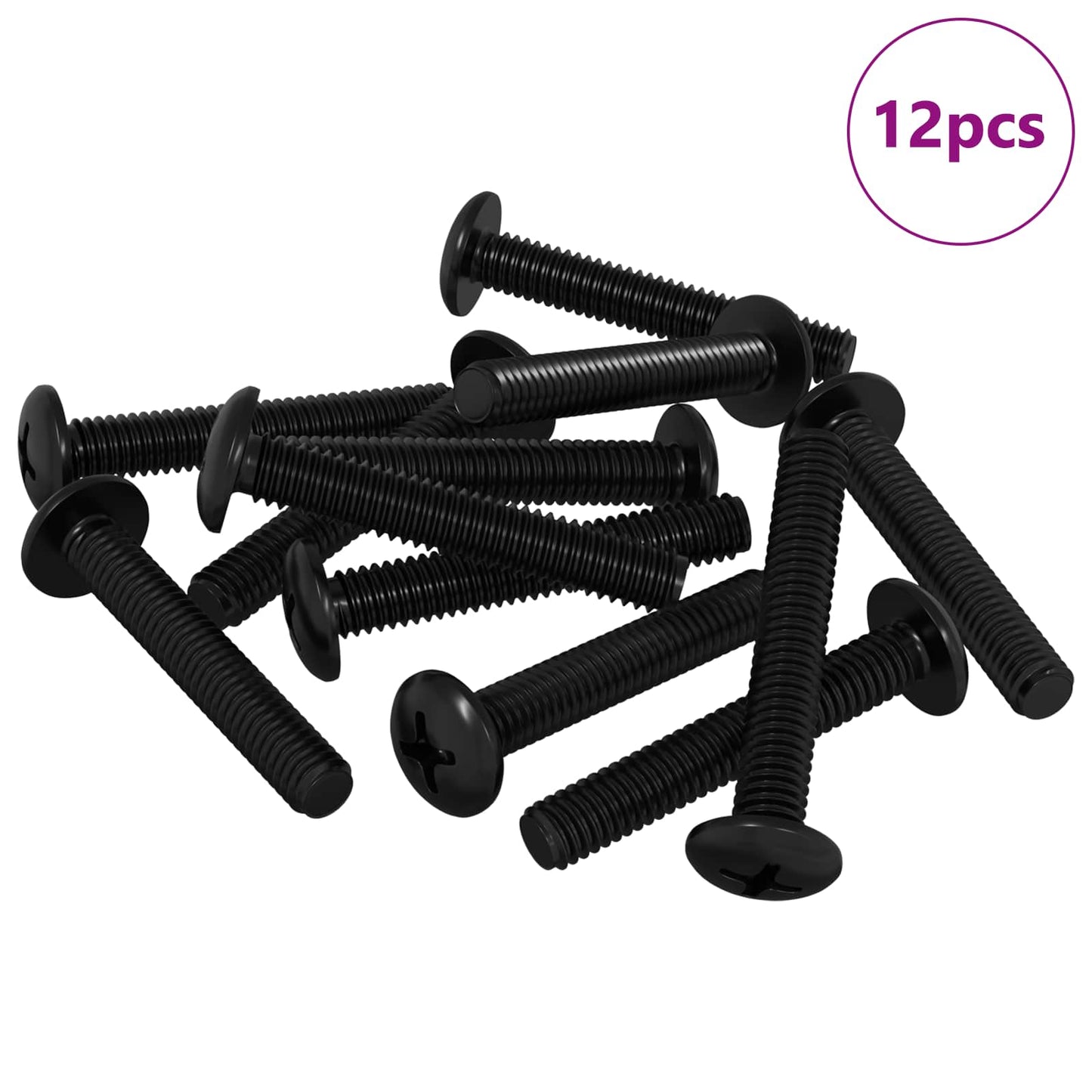 Screw 12 pcs Silver 5 x 30 mm Iron