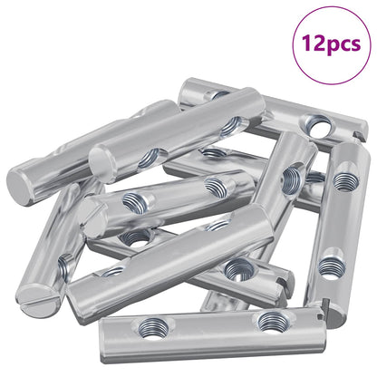Nut 12 pcs Zinc-coated 60 x 12 mm Iron