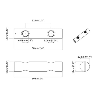 Nut 12 pcs Zinc-coated 60 x 12 mm Iron