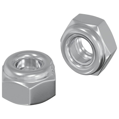 Nut 2 pcs Silver M6 x 10 mm Iron