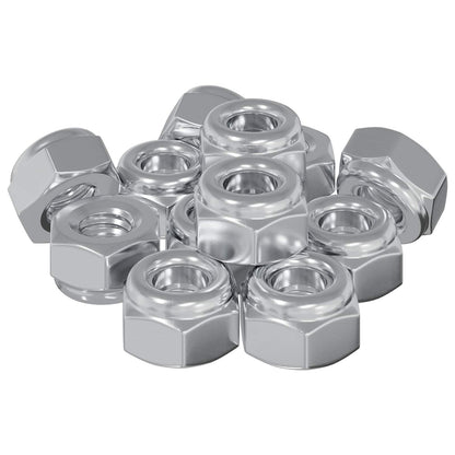 Nut 9574 pcs Silver M6 x 10 mm Iron