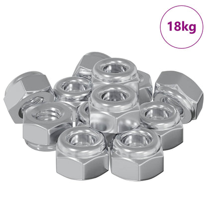 Nut 9574 pcs Silver M6 x 10 mm Iron