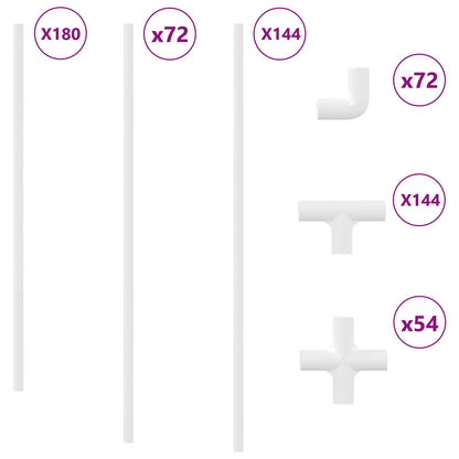PVC Pipe 29 pcs White PP and PE