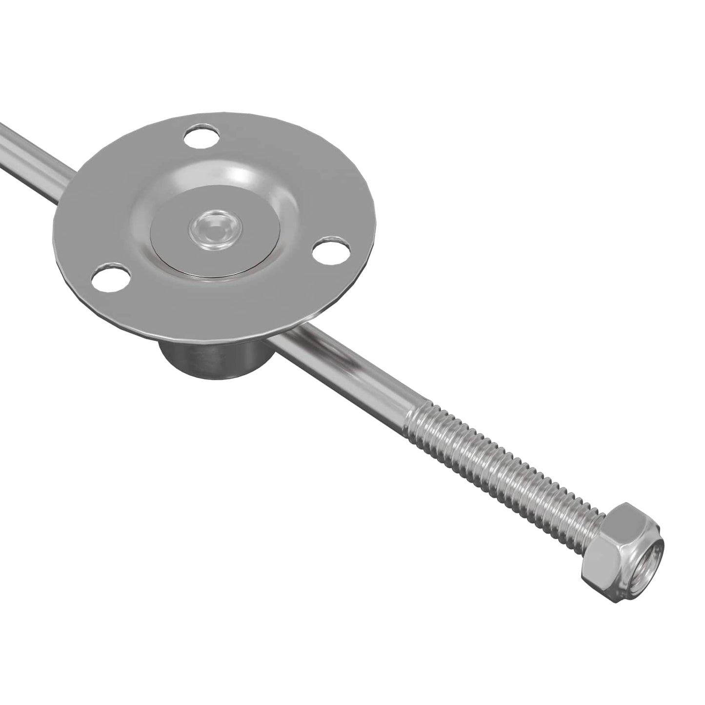 Pull Rod Hinge 2 pcs Silver 190 mm Iron